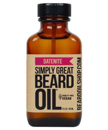 Simply Great Beard Oil - DATENITE Scented Beard Oil - Beard Conditioner 3 Oz Easy Applicator - Natural - Vegan and Cruelty Free Care for Beards - Gifts for Men