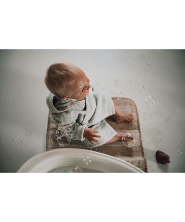 Koeka Baby Bathrobe for Boys & Girls - Hooded Organic Cotton Housecoat - Dijon - Size 62-68 Blue - Soft & Stylish Baby Gift - Buy Online on GoSupps.com