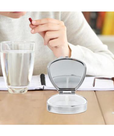 GLEAVI Portable Pill Box - Cute 2-Compartment Travel Medicine Organizer for Purse & Pocket - Decorative Metal Vitamin Case (Swan - Buy Online on GoSupps.com