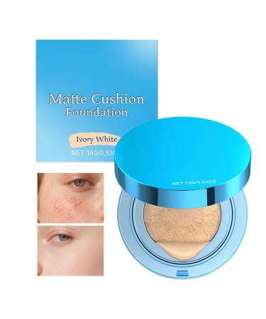 Cushion Foundation Corrective Cushion with Matte Finish and High Coverage Lightweight Corrective Makeup Cream for Business Trips Travel School Beach