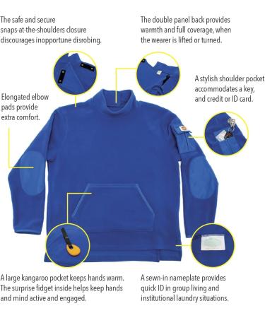 Twiddle AdaptiWrap - Adaptive Long-Sleeved Back Closure Shirt for Alzheimer s & Dementia Patients | XX-Small Cardinal - Shop Internationally - Buy Online on GoSupps.com