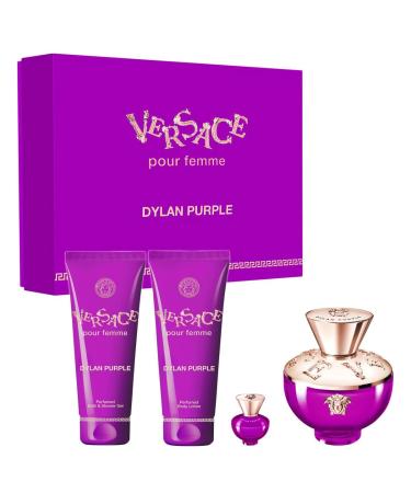 Versace Dylan Purple 4 Pcs Eau De Parfum Gift Set For Women - Buy Online on GoSupps.com