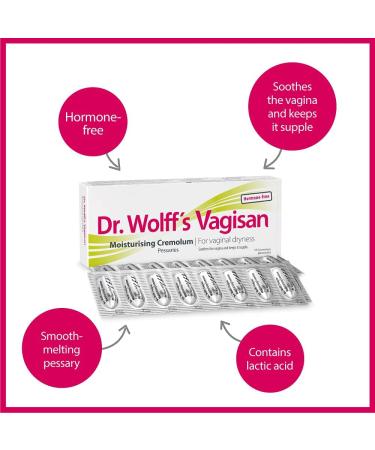 Vagisan Moistcream Cremolum 1X16 Pcs - Hormone-Free Pessaries for Vaginal Dryness - Buy Online on GoSupps.com