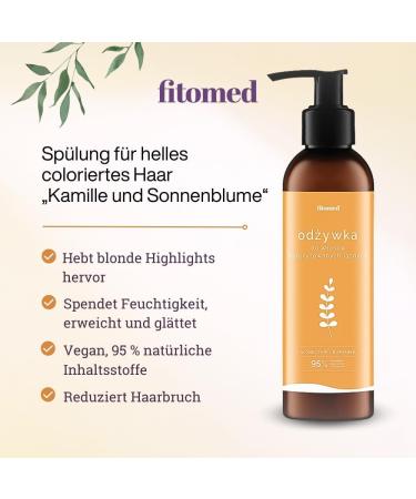 FITOMED Herbal conditioner for hair light shades of chamomile and sunflower 200 ml - Buy Online on GoSupps.com