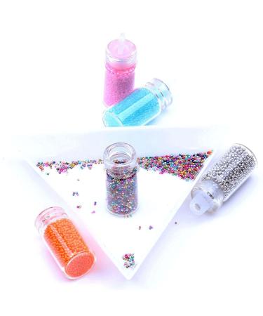 Mini Micro Ball Beads 3D Nail Art Decoration Kit - 12 Vibrant Color Vials for DIY Manicure Tools - Buy Online on GoSupps.com