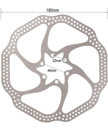 Stainless Steel Disc Brake Rotors 180mm 2pcs for Road Bike, Mountain Bike, MTB, BMX - Buy Online on GoSupps.com