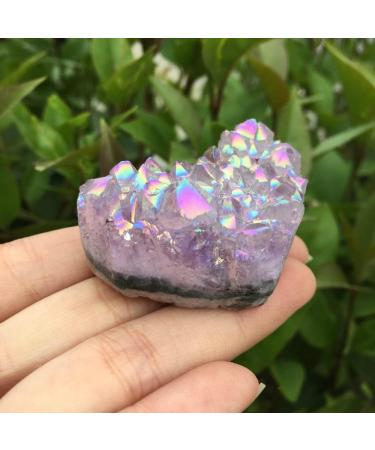 Natural Crystal Rough 1pcs Amethyst Geode Heart Shaped Crystal Crystals Stones Titanium Rainbow Aura Amethyst Cluster Angel Aura Quartz - Buy Online on GoSupps.com