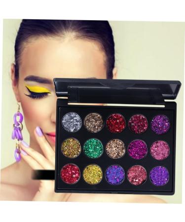 POPETPOP 2pcs 15 Colors Lustre Pearly Eye Matte Pallet Combination Makeup Cosmetic Shadow 1 count (Pack of 1) As Shownx2pcs - Buy Online on GoSupps.com