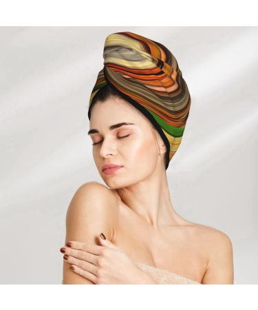 Colorful Swirl Microfiber Hair Towel - Soft Super Absorbent Wrap for Women | Quick Dry Coral Velvet Cap for Long Curly & Thick Hair - Buy Online on GoSupps.com
