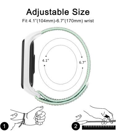 Amazfit Band 5 Nylon Replacement Straps 2 Pack for Women & Men - Soft Sport Bands in Marine Green & Cape Blue - Compatible with Amazfit Band 5 - Wristband Watch Accessories - Buy Online on GoSupps.com