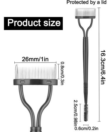 GREVOSEA Eyelash Separator - Double Head Brush & Comb for Perfect Mascara Application | 16cm Eyelash Tools (Black) - Buy Online on GoSupps.com