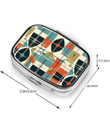 Shop Modern Mid Century Square Pill Box | Portable Medicine Organizer for Travel - Buy Online on GoSupps.com