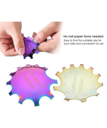 French Nails Template | Stainless Steel Smile Line Cutter | Nail Art Stencil Tools for Perfect Manicure - Buy Online on GoSupps.com