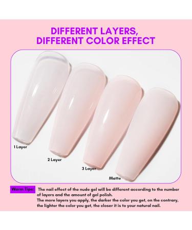 Buy Makartt Gel Nail Polish Set - 6PCS Natural Nude Jelly Pink & Glitter - UV LED Soak Off for DIY Nail Art & Home Salon - Buy Online on GoSupps.com