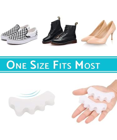 Gu Cheng Silicone Toe Stretchers and Separators - Bunion Corrector for Foot Pain Relief - White - Buy Online on GoSupps.com