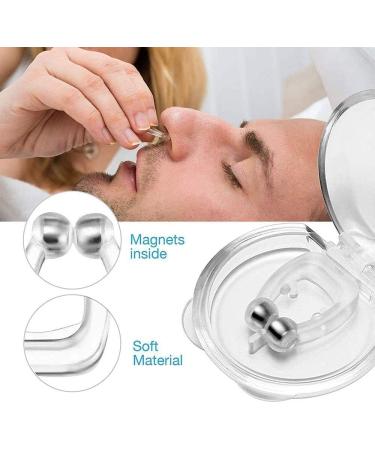 Anti Snore Nose Clip - Silicone Magnetic Snoring Solution for Men and Women - Pack of 4 - Transparent - Buy Online on GoSupps.com