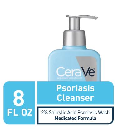 CeraVe Psoriasis Treatment Cleanser | Salicylic Acid & Lactic Acid | Dry Skin Relief | Fragrance-Free | 8 oz - Buy Online on GoSupps.com