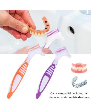 Lacymc Premium Toothbrush Prostheses Set - 2 Pcs Multi-Layer Bristles & Ergonomic Racks (Orange & Lila) - International Shipping - Buy Online on GoSupps.com
