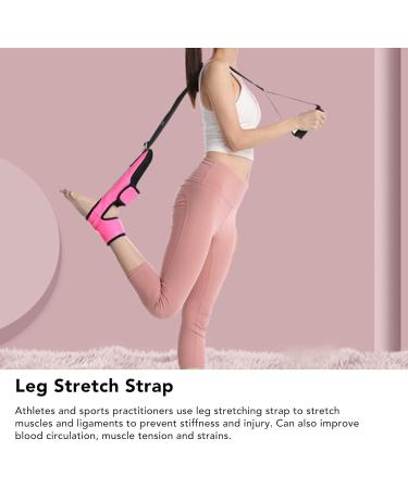 Adjustable Foot-Stretching Belt for Muscles Relief - Calf Stretcher & Yoga Elastic Strap (Rose Red) - Buy Online on GoSupps.com