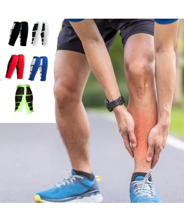 Gemx Calf Compression Sleeve - 1 Pair, Footless Shin Splint Support for Running, Cycling & Hiking - XL (Calf Power) White - Buy Online on GoSupps.com