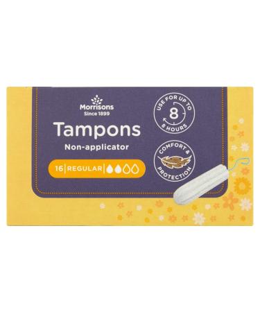 Morrisons Non Applicator Tampons Regular 16 Pack x 12