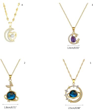 Oralgo Star Planet Pendant Necklace | Exquisite Adjustable Collarbone Jewelry for Women & Girls - Buy Online on GoSupps.com