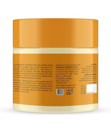 Nutriglow Natural's Advanced Pro Formula Papaya Spa with Argan Oil for Shiny & Bouncy Hair (100 G) - Buy Online on GoSupps.com