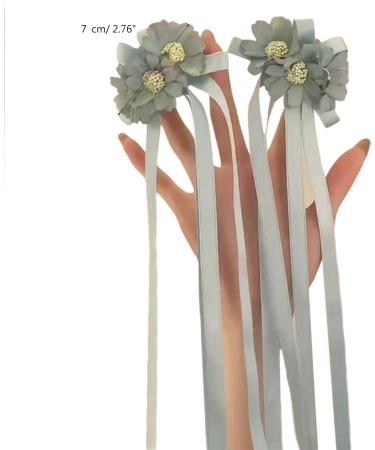 amangul Braids Hair Clip for Hot Girl Long Ribbon Layered Flower Shape Hair Barrettes Ponytail Hair Barrettes for Teens Girl - Buy Online on GoSupps.com
