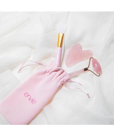 Envie Pink Rose Quartz Face Roller for Anti-Ageing Skincare & Facial Sculpting - Buy Online on GoSupps.com