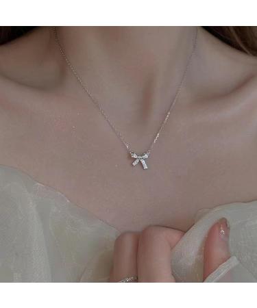 KUAIYIJU Butterfly Necklace with Rhinestone Bow - Stylish Gold Accessory for Women & Girls - International Shipping - Buy Online on GoSupps.com