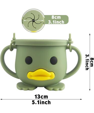Silicone Snack Cup for Toddlers - Spill Proof Baby Snack Catcher | BPA-Free, Dishwasher Safe Endive Container - Buy Online on GoSupps.com
