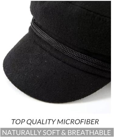 accsa Women's Black Fashion Newsboy Cap - Stylish Bakerboy Cabbie Beret Hat - Buy Online on GoSupps.com