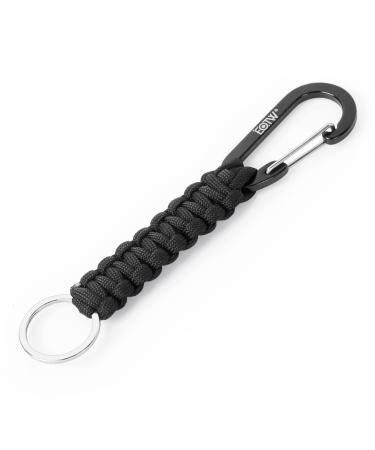 EOTW Carabiner Keychain,Paracord Keychain Small Aluminum Clip D Ring for Camping, Hiking, Fishing, Or As A Key Organizer Black