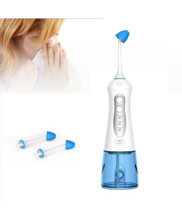 Electric Nasal Irrigation System Portable Neti Pot Sinus Rinse Kit with 2 Nozzles and 3 Modes Sinus Rinse Handheld Nose Cleaner for Nose Discomfort Relief & Nasal Care