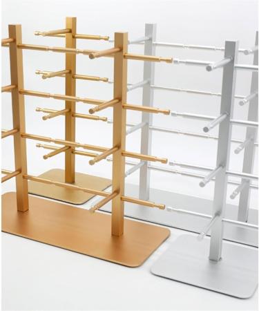 Waoceo 8-Position Glasses Stand - Silver Sunglasses Organizer & Alloy Display Rack for Optimal Storage - Buy Online on GoSupps.com