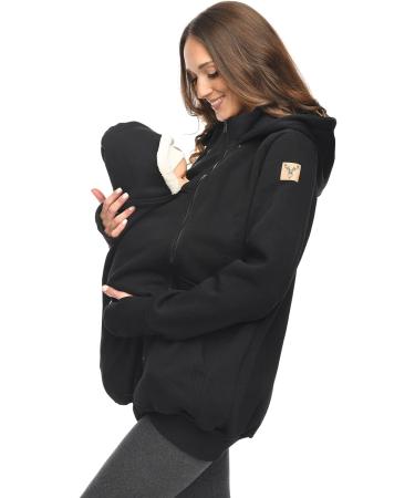 MijaCulture 3-in-1 Maternity Jumper for Baby Carrier Kangaroo Jacket - Schwarz M - Buy Online on GoSupps.com