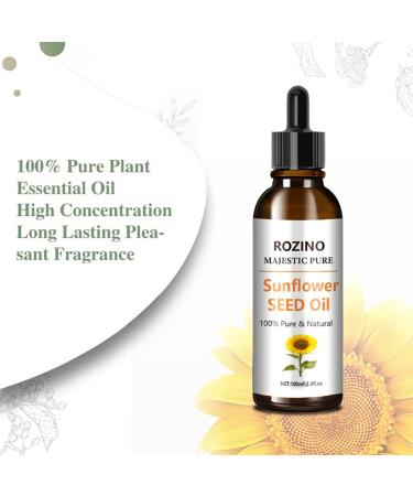 Pure Sunflower Oil for Hair & Skin - Natural Aromatherapy Moisturizing Body & Massage Oil for Men & Women - Premium Essential Oil - Buy Online on GoSupps.com
