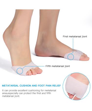 Oceanside Bunion Corrector Pads - Gel Ball of Foot Cushions & Metatarsal Support Insoles for Toe Protection - 1 Pair - Buy Online on GoSupps.com