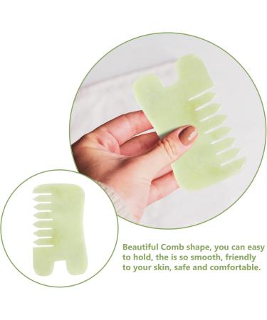 Jade Stone Gua Sha Comb - Facial Tool & Scalp Massage for Spa | Acupuncture Beauty Salon Essential - Buy Online on GoSupps.com