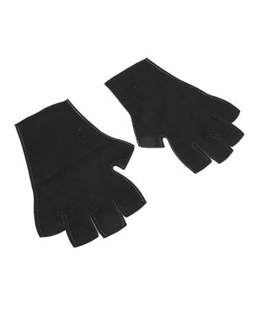 ZJchao UV Protection Glove for Gel Nail Lamp Anti UV Fingerless Gloves Protect Hands From UV Harm Outdoor Use Black - Buy Online on GoSupps.com