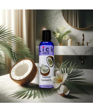 LICK Coconut Scented Body Oil - Moisturizing & Hydrating Vitamin E Infused Body Oil Gel for Women - Soothing Aromatherapy & Antioxidant Protection - Buy Online on GoSupps.com