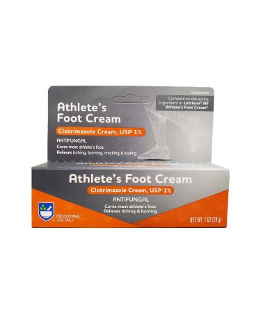 Rite Aid Clotrimazole Anti-fungal Cream, 1% - 1 oz | Treats Athlete's Foot | Jock Itch Cream | Ringworm Cream