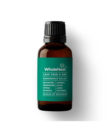 WholeNest Less Than A Day - Hemorrhoid Relief Essential Oil Serum - Hemorrhoids Treatment Oil for Rapid Relief from Swelling Burning & Itching of Painful Hemorrhoids & Postpartum Fissures 15ml