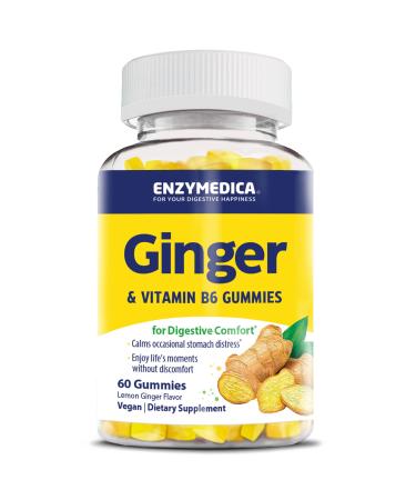 ENZYMEDICA Ginger & B6 Gummies 60 CT