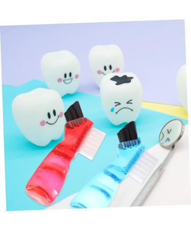 Beaupretty 12 STK Toothbrush Holder & Cleaning Set | Double-Sided Prosthesis Brushes & Mini Dental Floss | Travel-Friendly Denture Care in 3 Colors - Buy Online on GoSupps.com