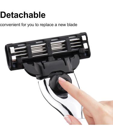 Xiaoxin Portable Metal Razor with PU Storage Bag | 3-Blade Washable Manual Mustache Removal Tool - Safety Bar Design for Perfect Grooming - Buy Online on GoSupps.com