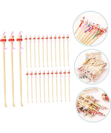 Didiseaon 100Pcs Ear Wax Removal Tools Natural Handmade Ear Cleaning Picks with Hanging Pendants Earwax Cleaning Tools for Safe and Gentle Ear Care - Buy Online on GoSupps.com