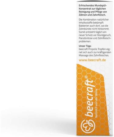 BEECRAFT Propolis Drops Mouthwash Concentrate 50 ml | Natural Oral Care for Fresh Breath | Ships Internationally - Buy Online on GoSupps.com