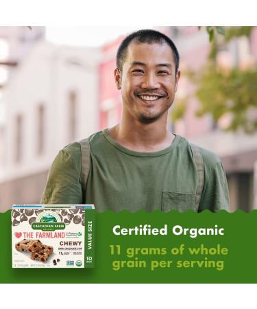 Cascadian Farm Organic Chocolate Chip Granola Bars - 12.3 oz (10 ct) | Healthy Snack - Buy Online on GoSupps.com