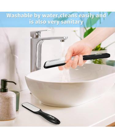 Gevoke Foot File Callus Remover Set - 3 Pcs Stainless Steel Foot Rasp for Dead Skin & Cracked Heels - Shower Foot Scrubber for Smooth Feet - Surgical Grade Heel Scraper F02 - Buy Online on GoSupps.com